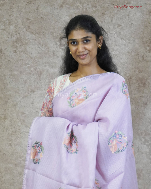 Purple Embroidery Kota - PC3572