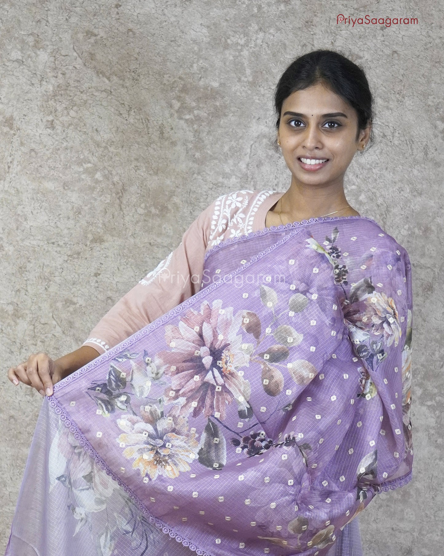Orchid Lavender Floral Kota - PC3556