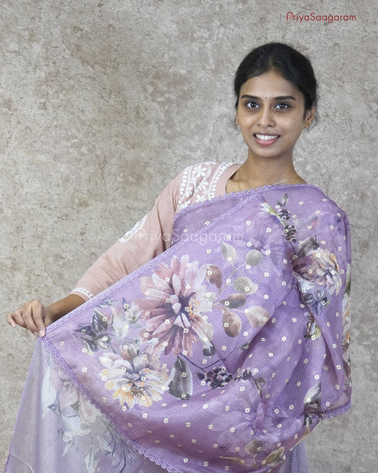 Orchid Lavender Floral Kota - PC3556