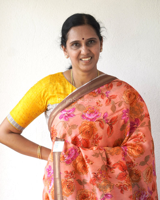Flamingo Pink Chanderi - PB36
