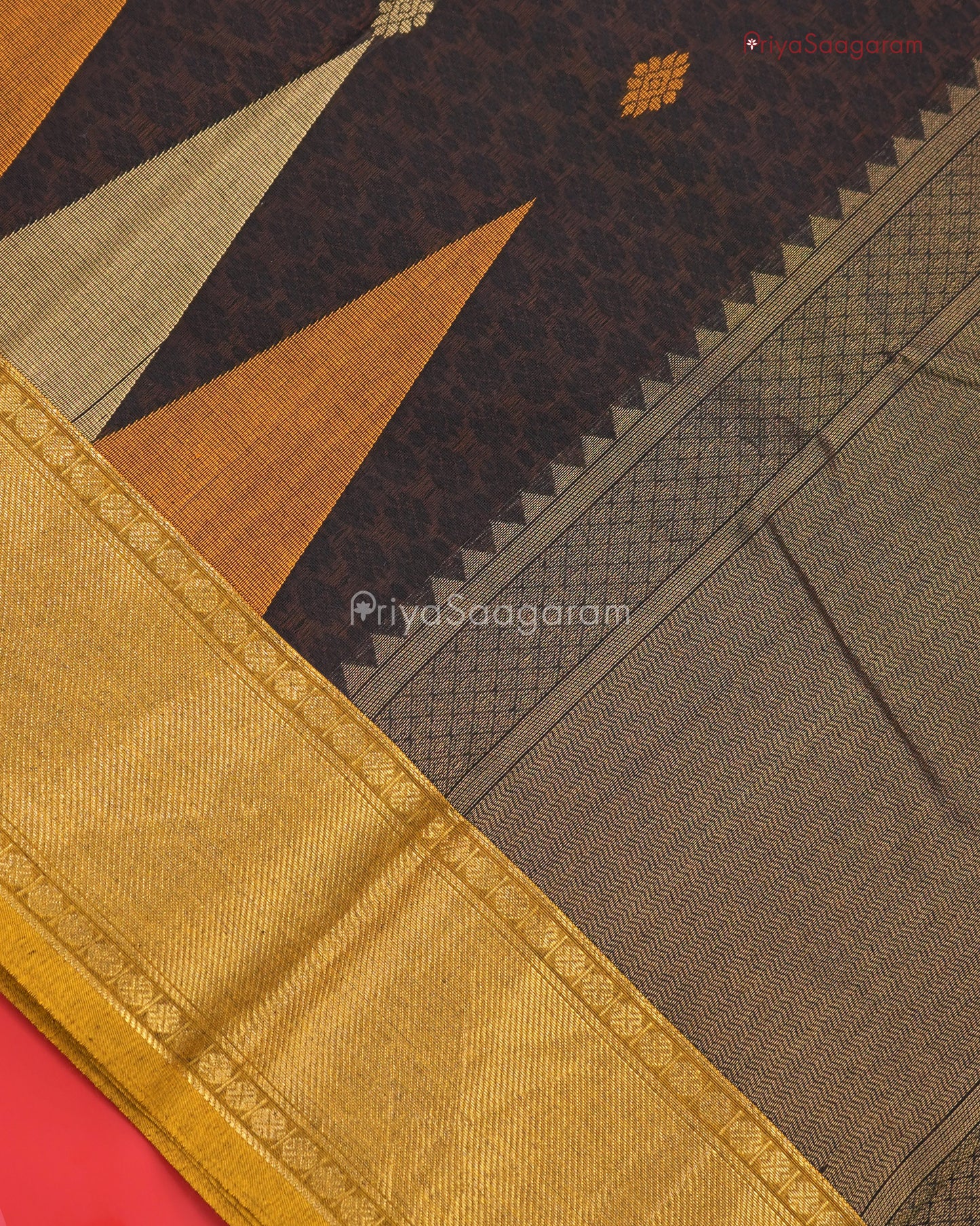 Black Gopuram Chettinad Cotton - N120