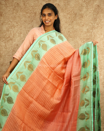 Pastel Pink Chanderi Cotton - PD3892