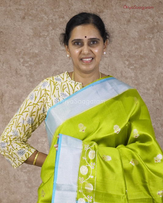 Shining Green Chiniya Silk - PC3199