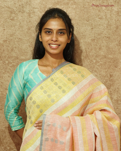Multi-colour striped Linen - PD756