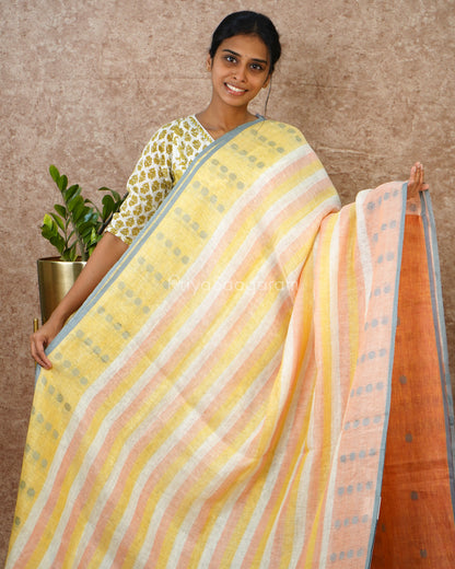 Multi-colour Striped Linen - PD756
