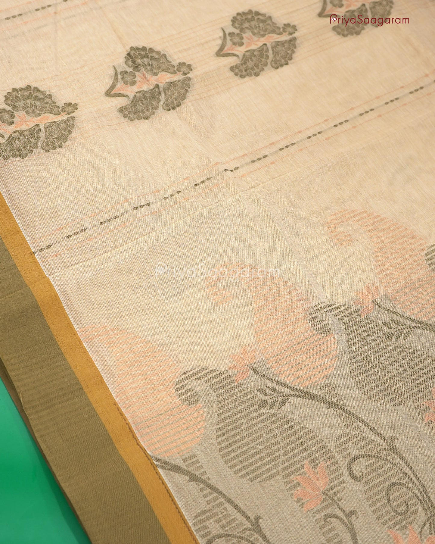 Light Beige Handloom Cotton - N534