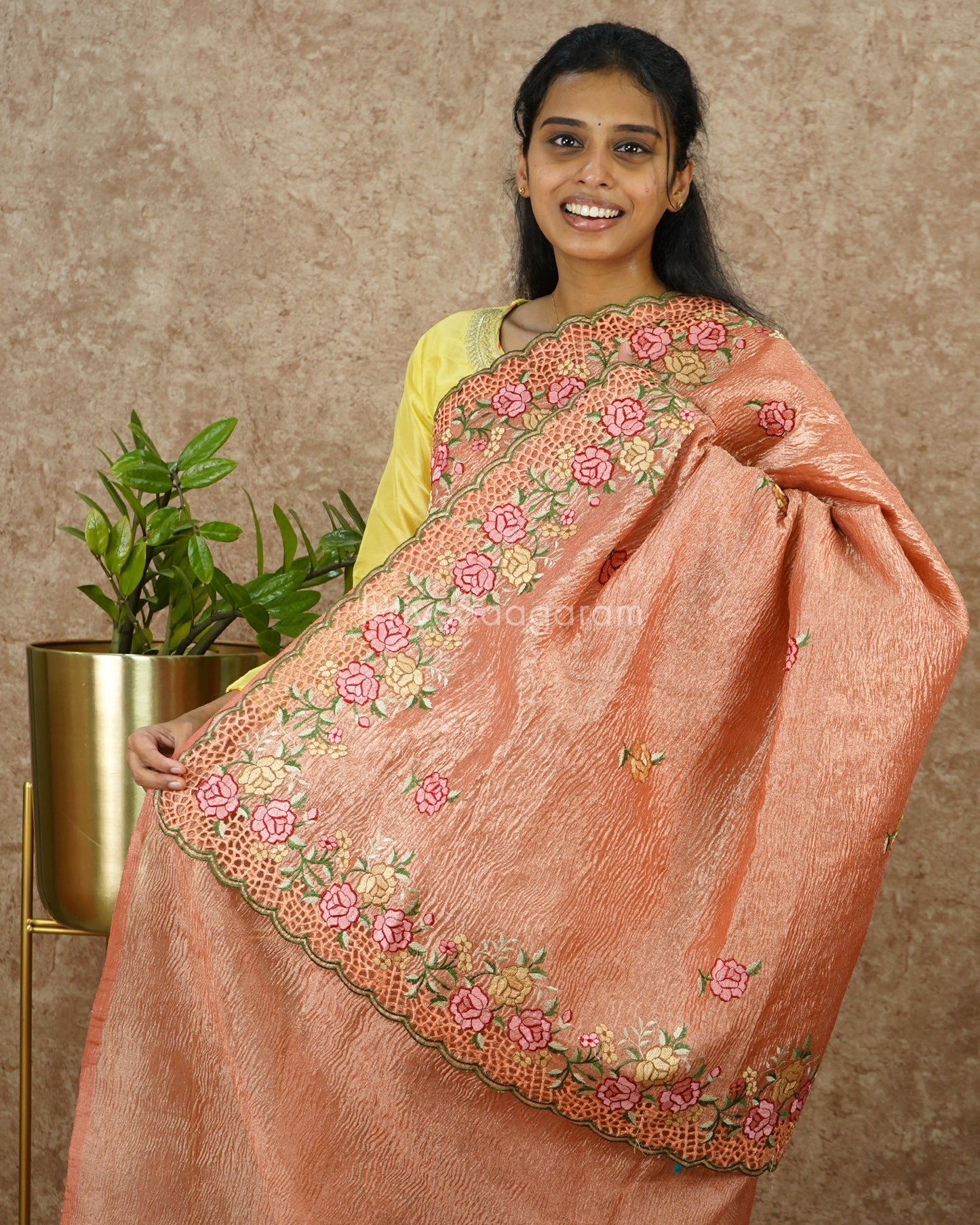 Pink Shaded Floral Crush Tissue - PD3124