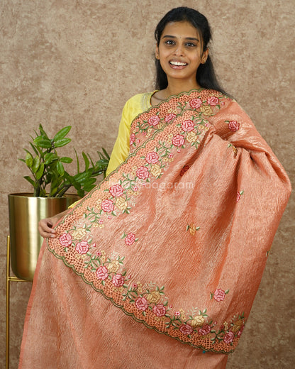 Pink Shaded Floral Crush Tissue - PD3124