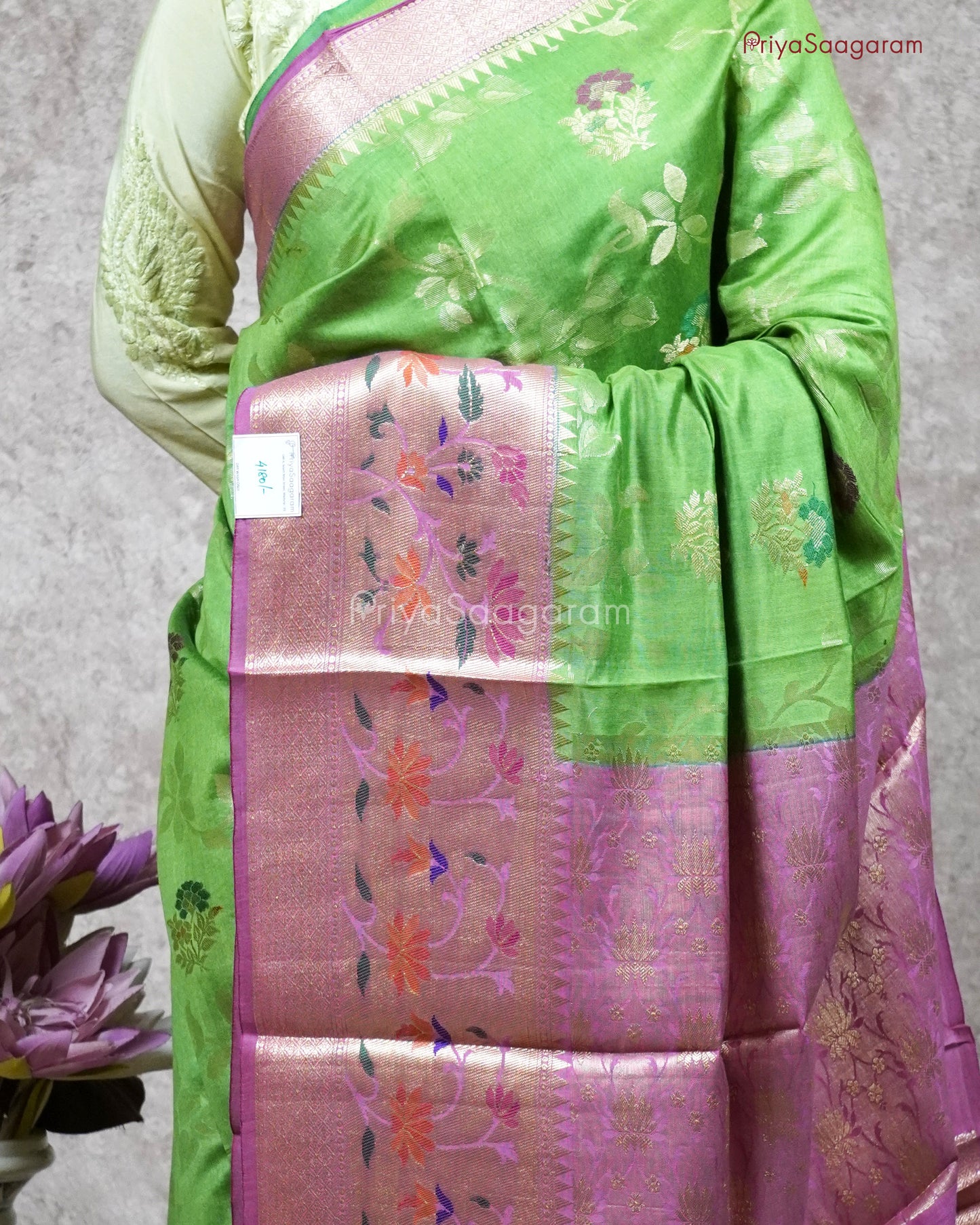 Parrot Green Chiniya Banaras - R52
