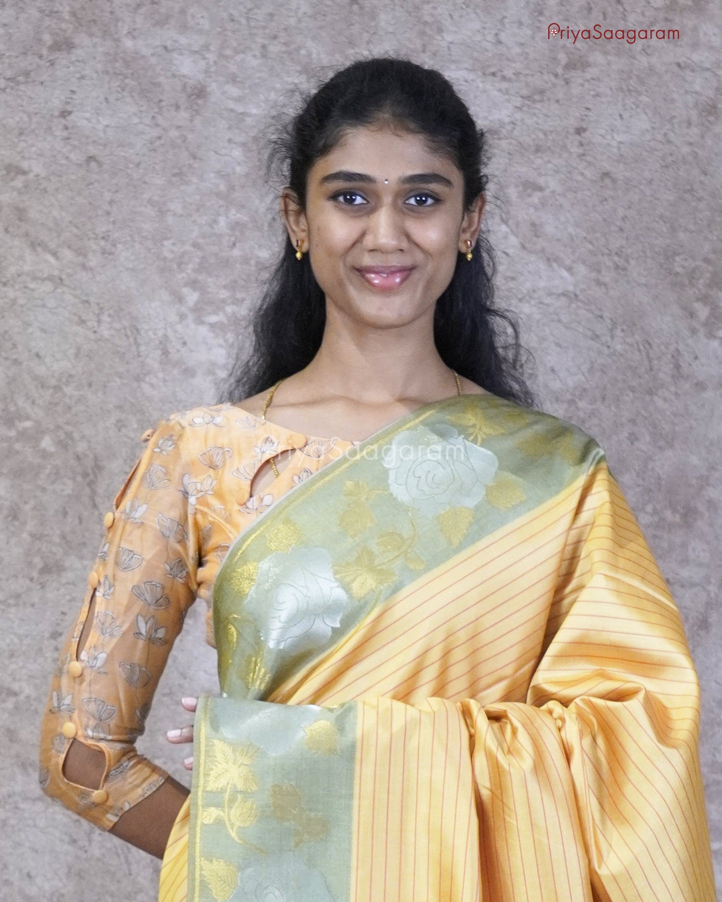 Mango Yellow Dupion Tussar - PC3767
