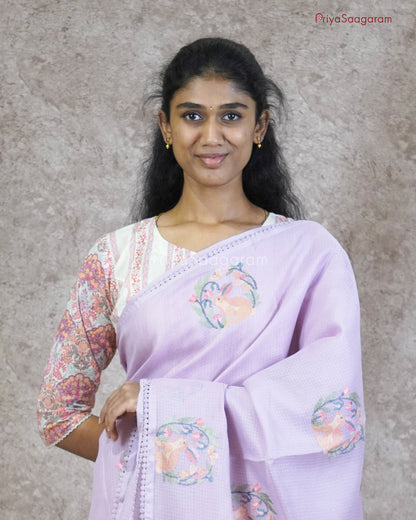Purple Embroidery Kota - PC3572