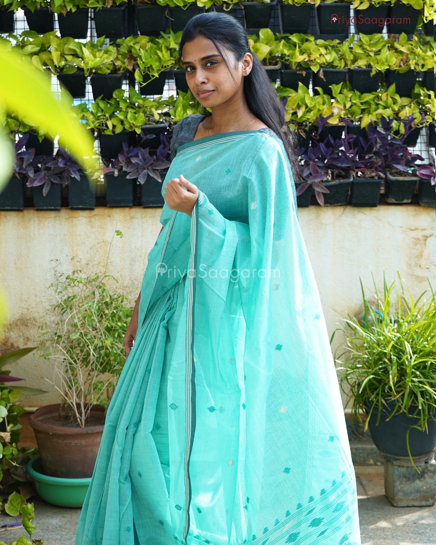 Sky Blue Fancy Cotton - PC3745