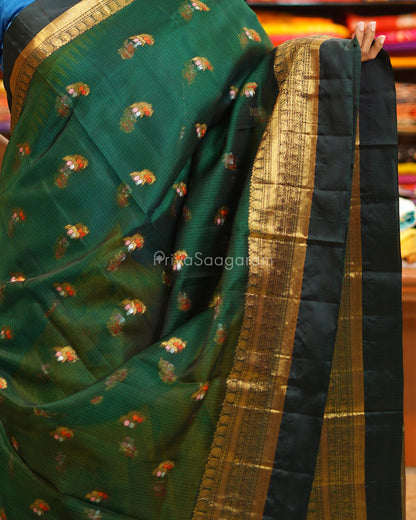 Green Zari Silk Kota - PE6496