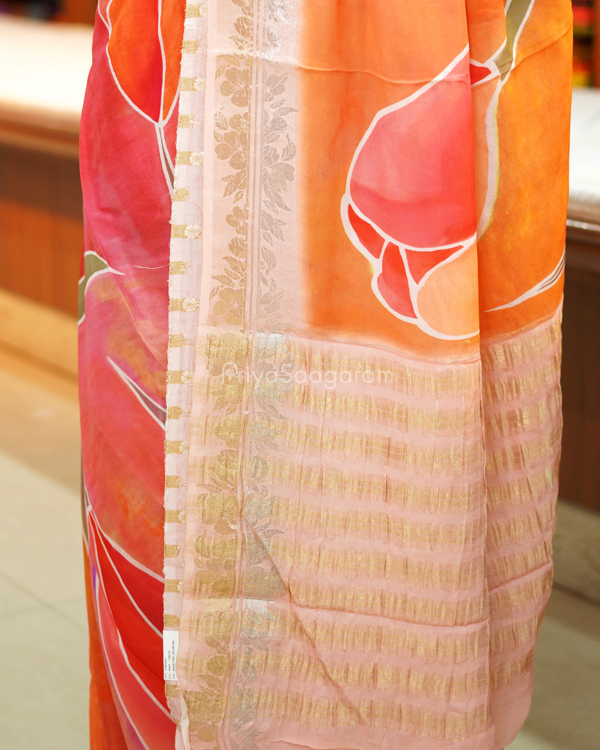 Pink Floral Chiffon Georgette - PE1043