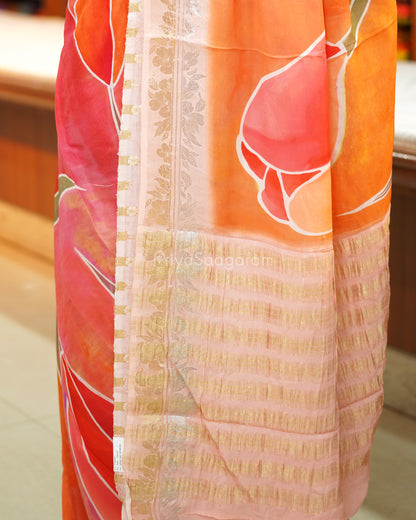 Pink Floral Chiffon Georgette - PE1043
