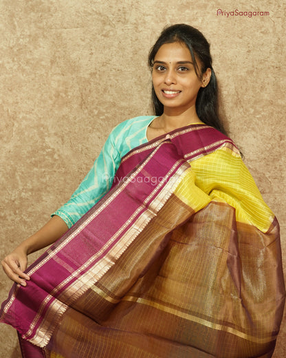 Traditional Yellow Banaras Organza - PD1057
