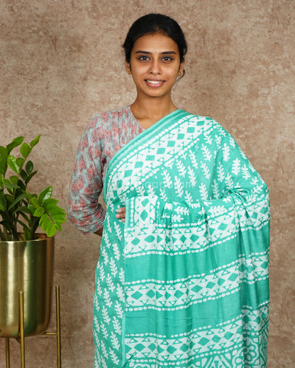 Sea Green Chanderi Soft Cotton - PD3058