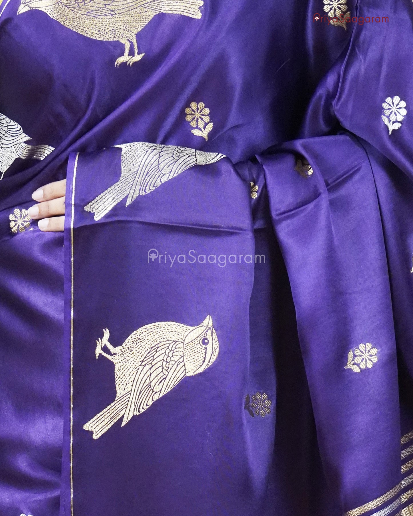 Shining Purple Satin Katan - PC4573