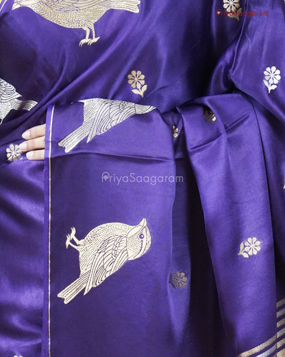 Shining Purple Satin Katan - PC4573
