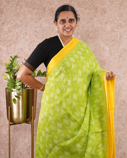 Green Fancy Tensil Tussar - PD4897