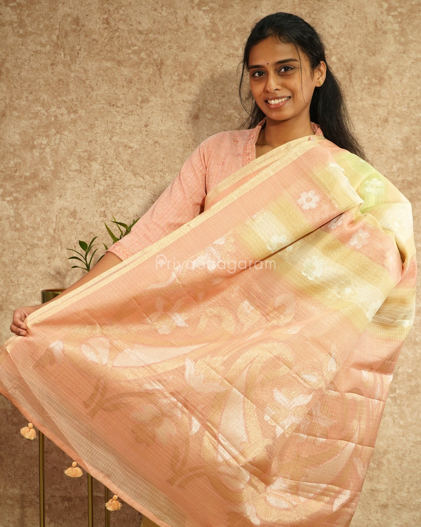 Pastel Shaded Tissue Silk Kota - PD1928