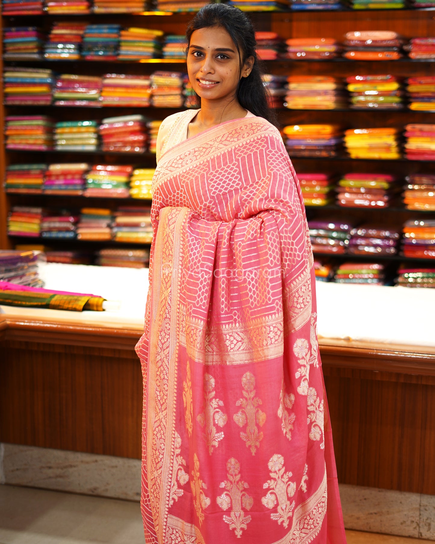 Dusty Rose Pink Georgette - PD969