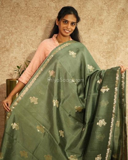 Fern Green Raw Mango Silk - PD4121