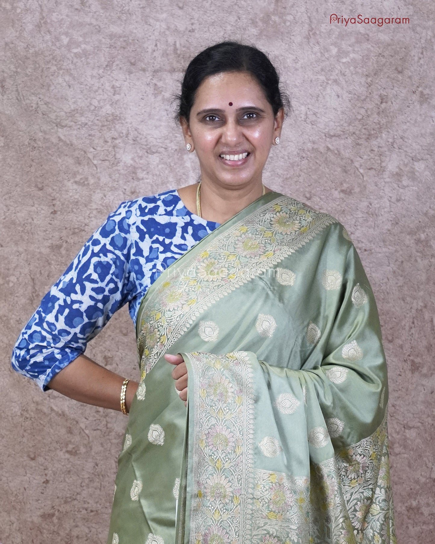 Patel Pista Green Katan Silk - PC3640