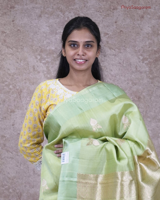 Golden Green Raw Mango Silk - PC3597