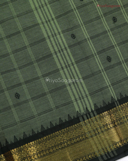Army Green Chettinad Cotton - N102