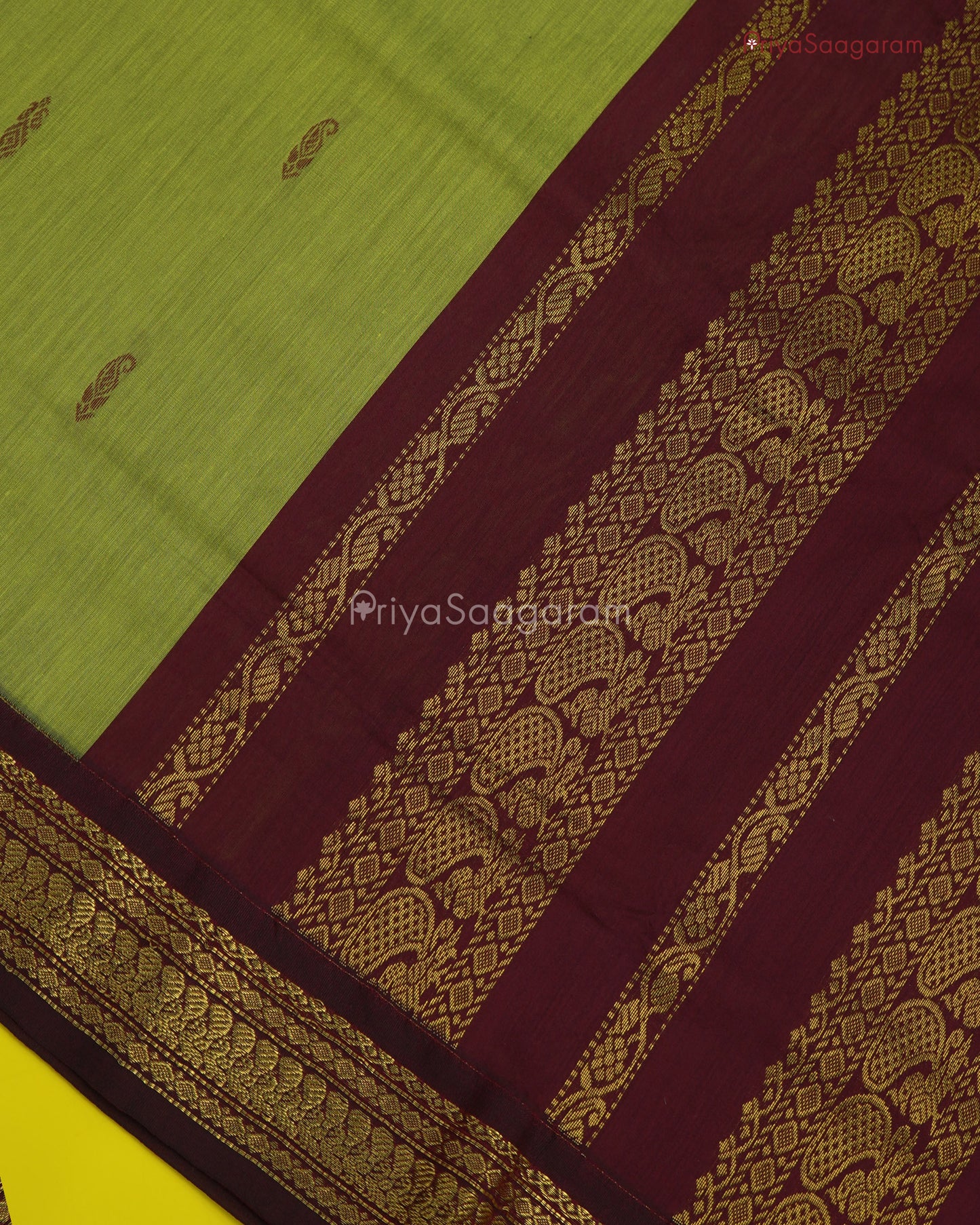 Yellow Green Kalyani Cotton - M14058
