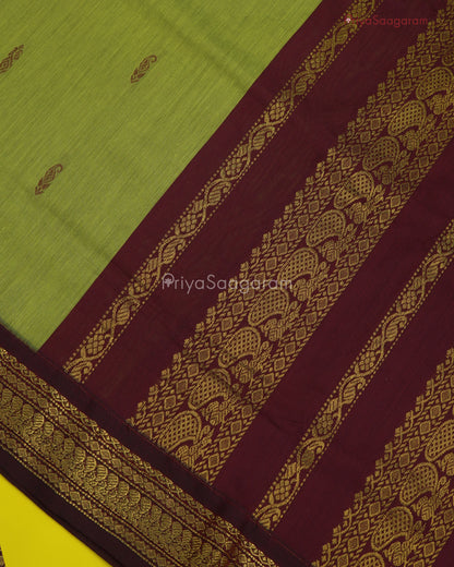 Yellow Green Kalyani Cotton - M14058