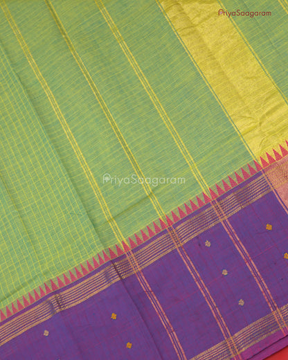 Green Violet Chettinad Cotton - N98