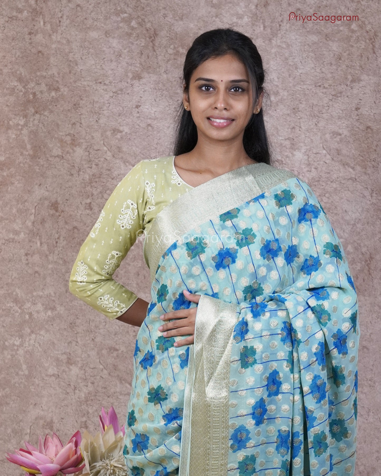 Baby Blue Georgette - PB3048