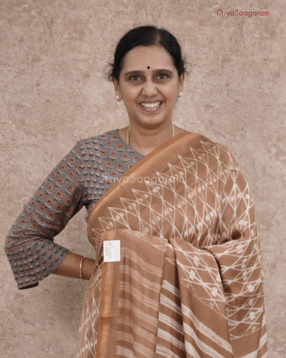 Ash Brown Chanderi - PC1832