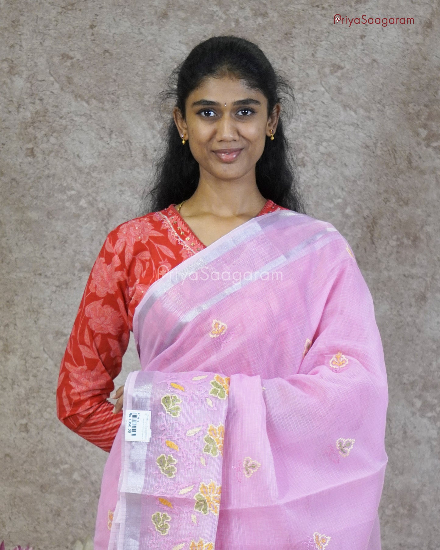 Ballet Pink Embroidery Kota - PC3613
