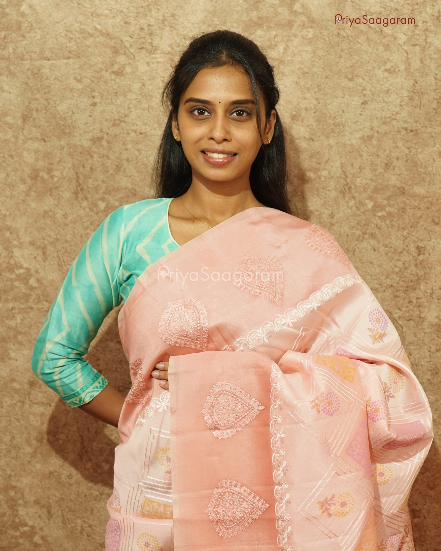 Baby Pink Chiniya Silk - PD1078