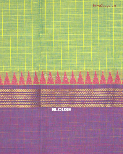 Green Violet Chettinad Cotton - N98