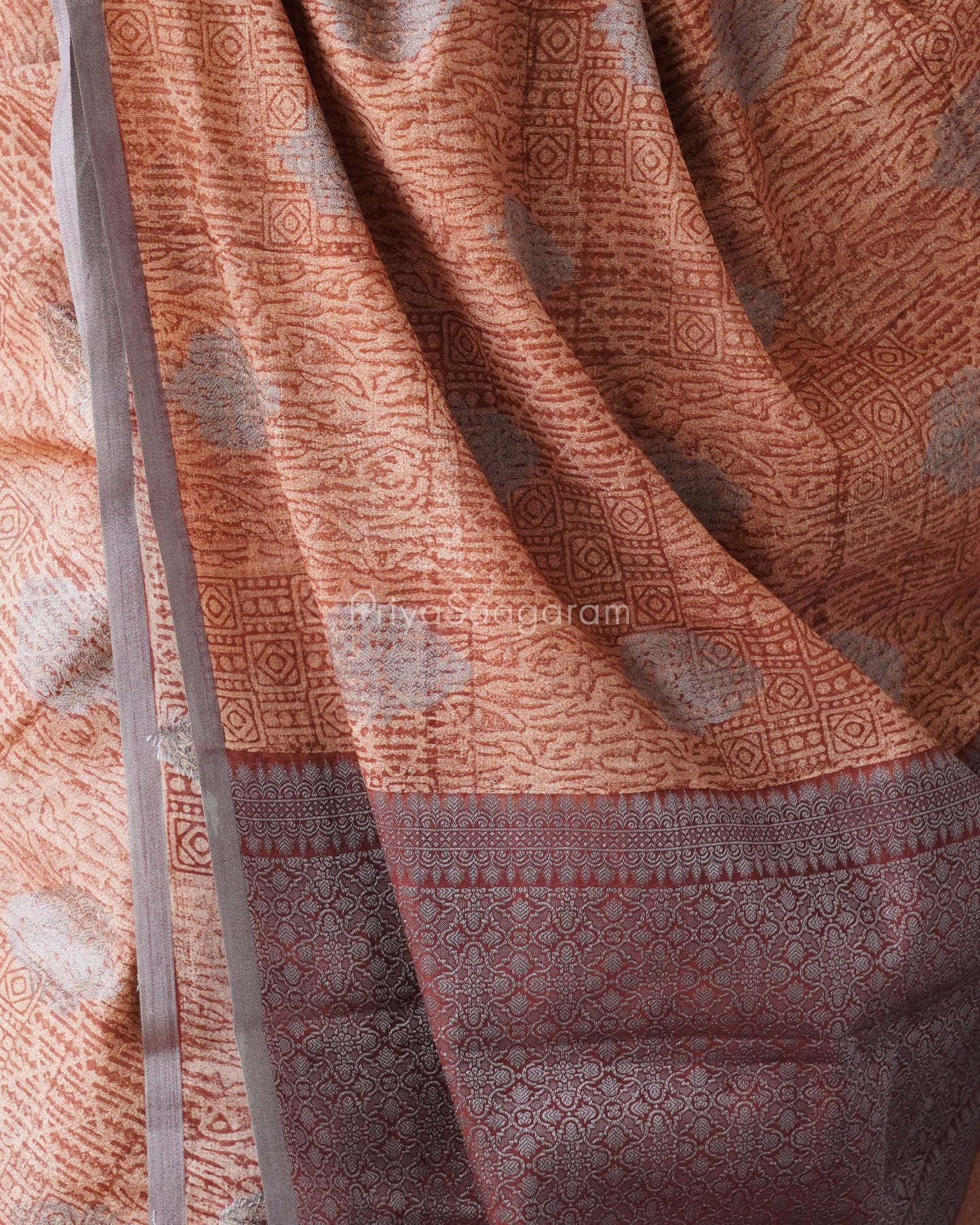 Brick Red Chanderi - PB740