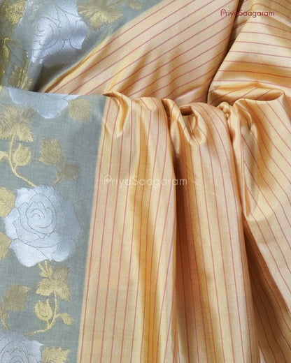 Mango Yellow Dupion Tussar - PC3767