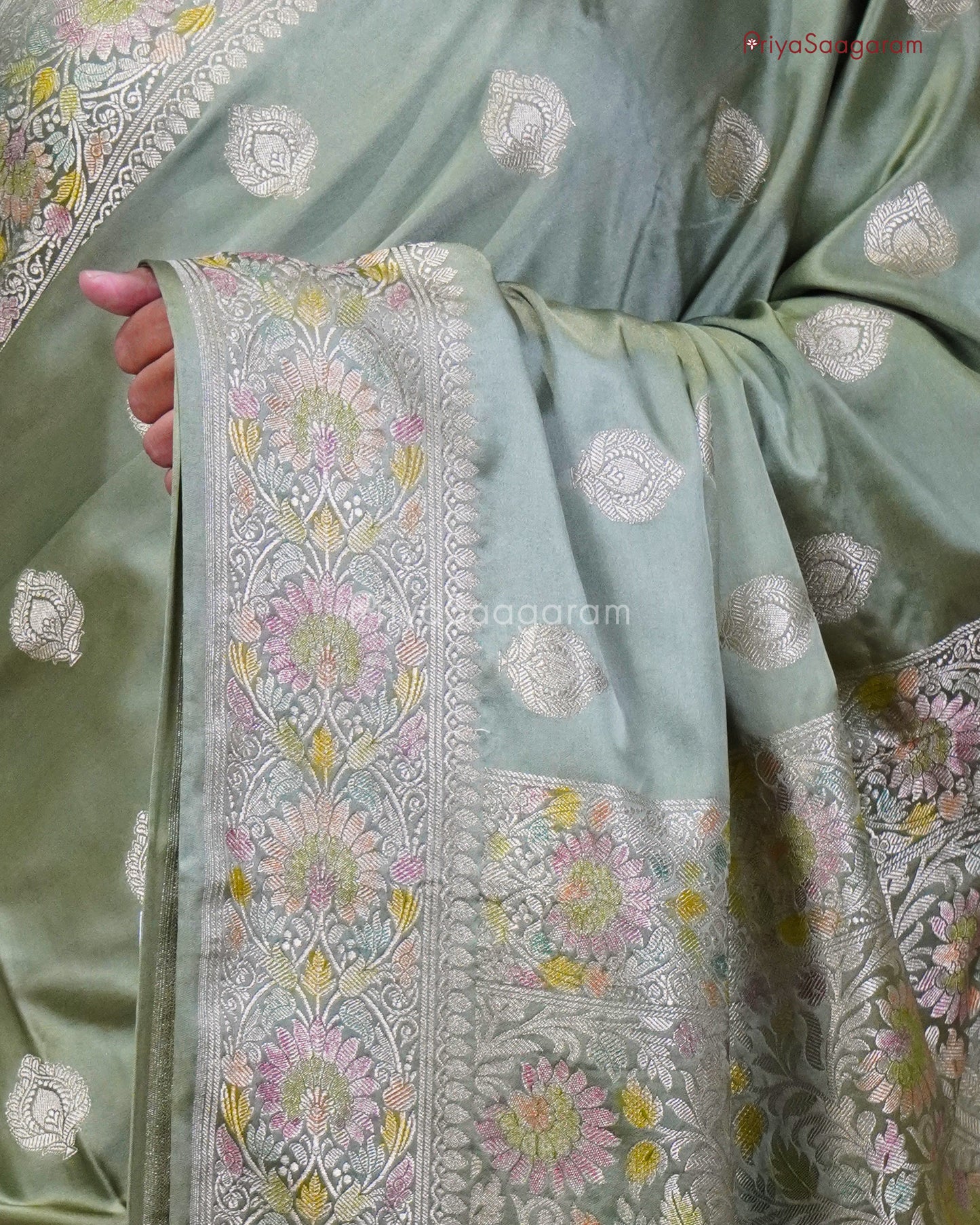 Patel Pista Green Katan Silk - PC3640