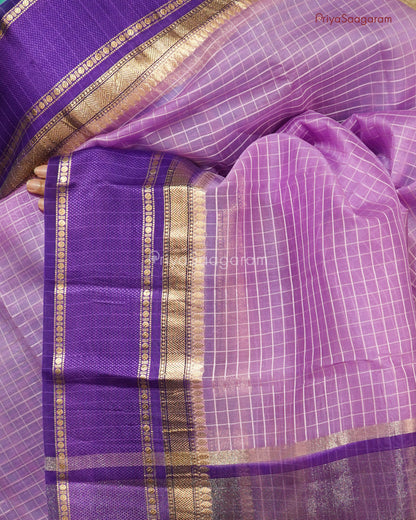 Classic Lavender Banaras Organza - PD1058