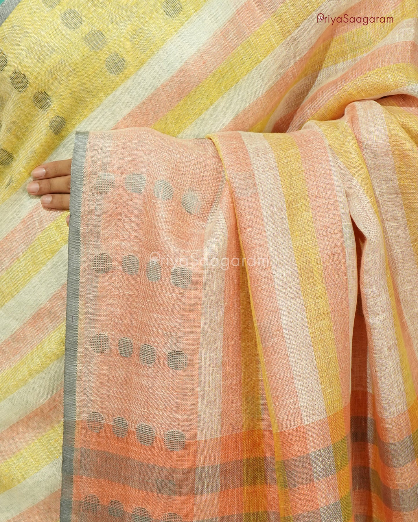 Multi-colour striped Linen - PD756