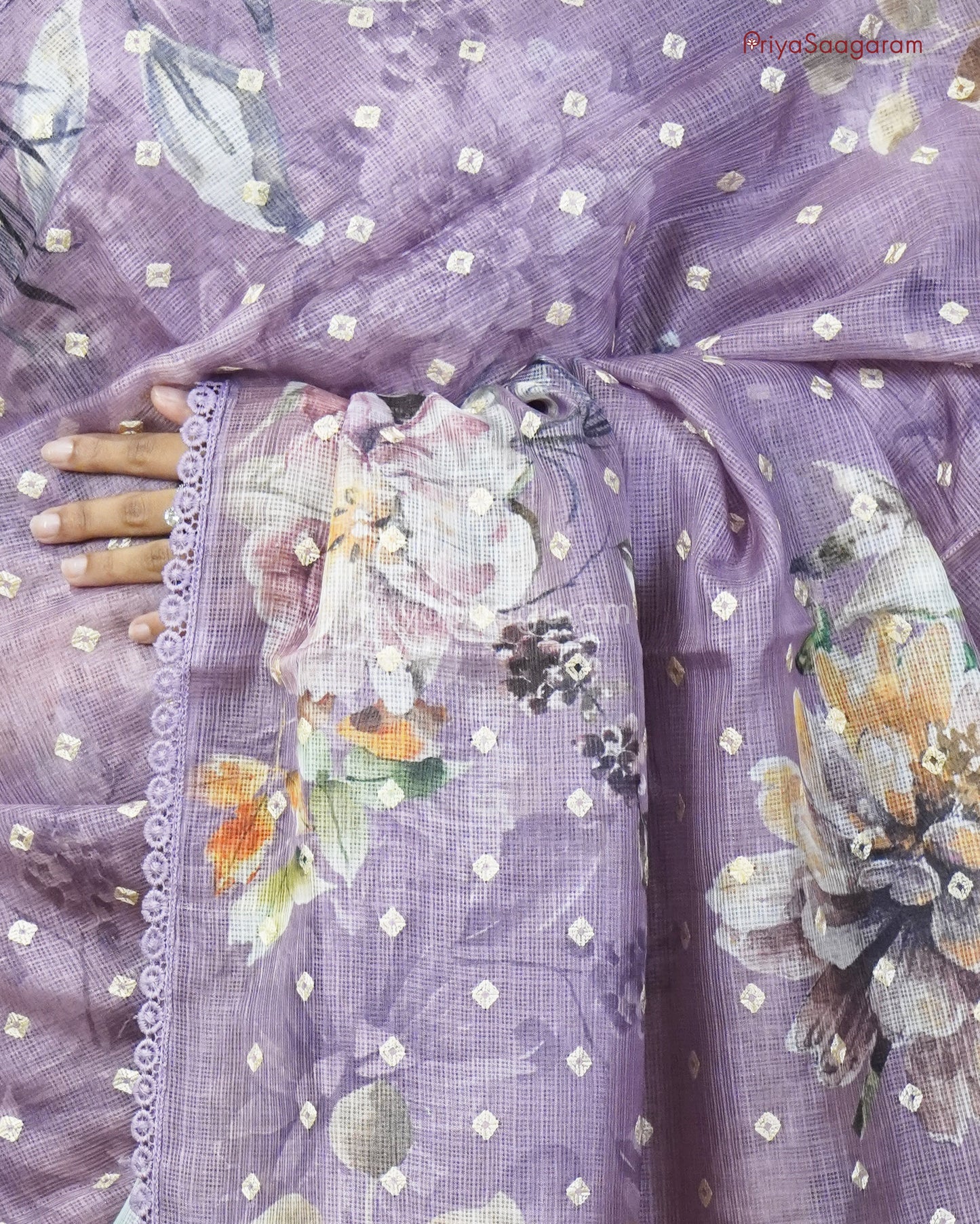 Orchid Lavender Floral Kota - PC3556
