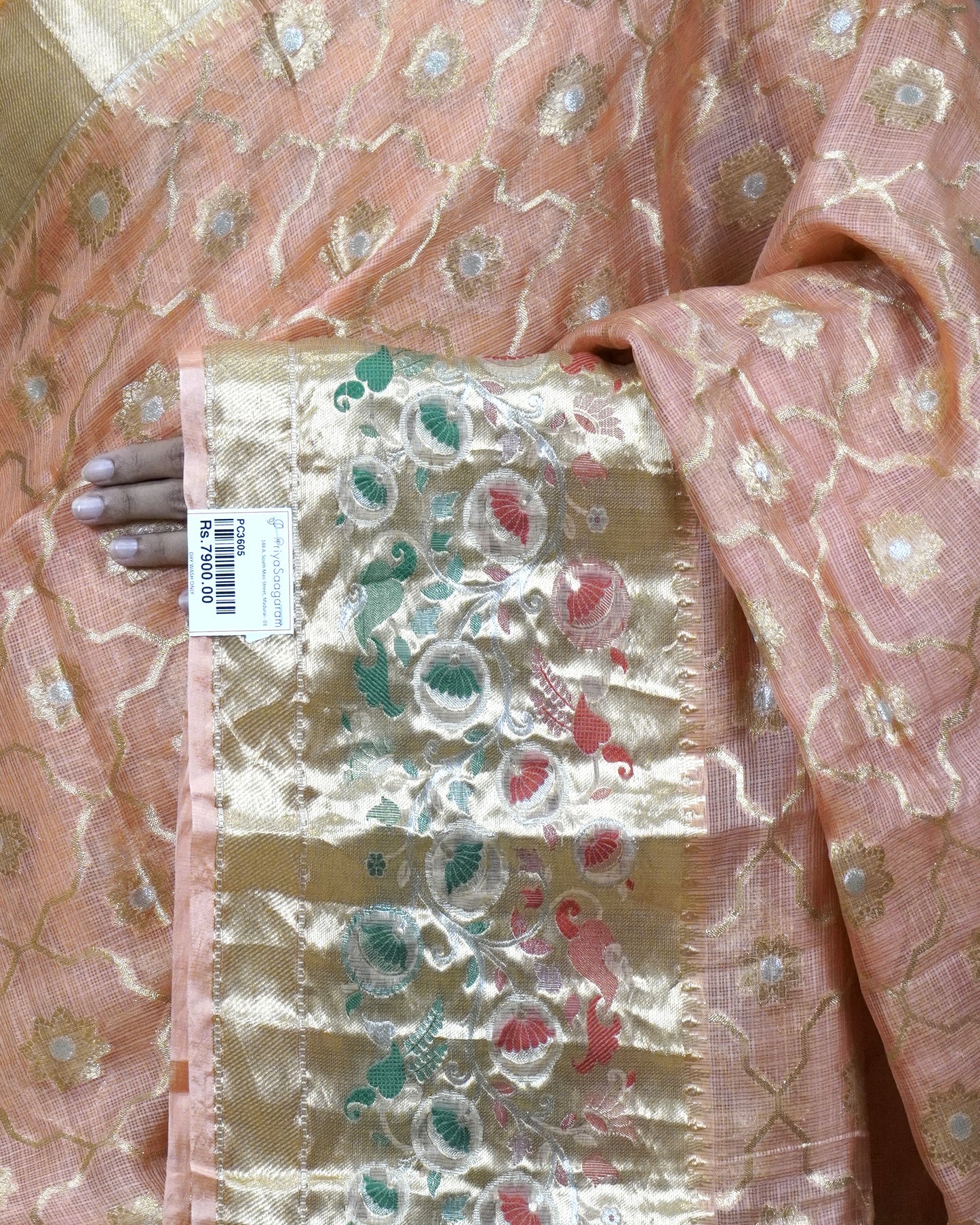Peachy Pink Zari Kota - PC3605