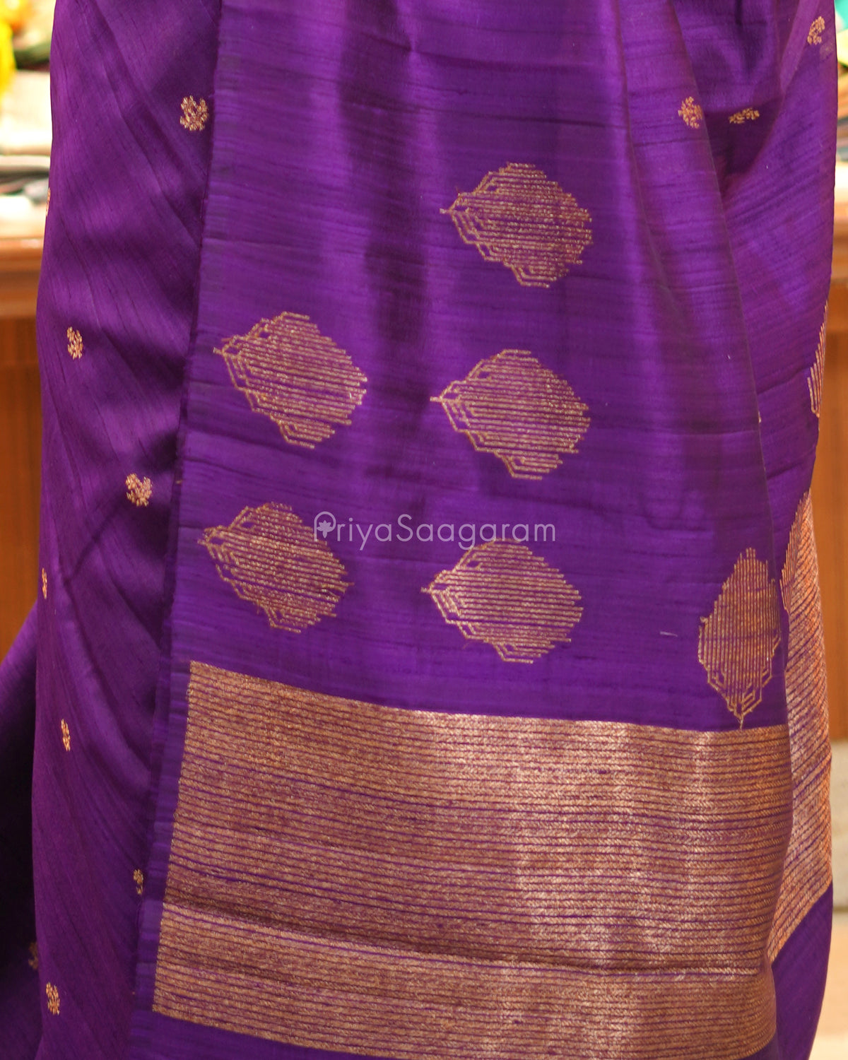 Wine Purple Matka Silk - PE5817
