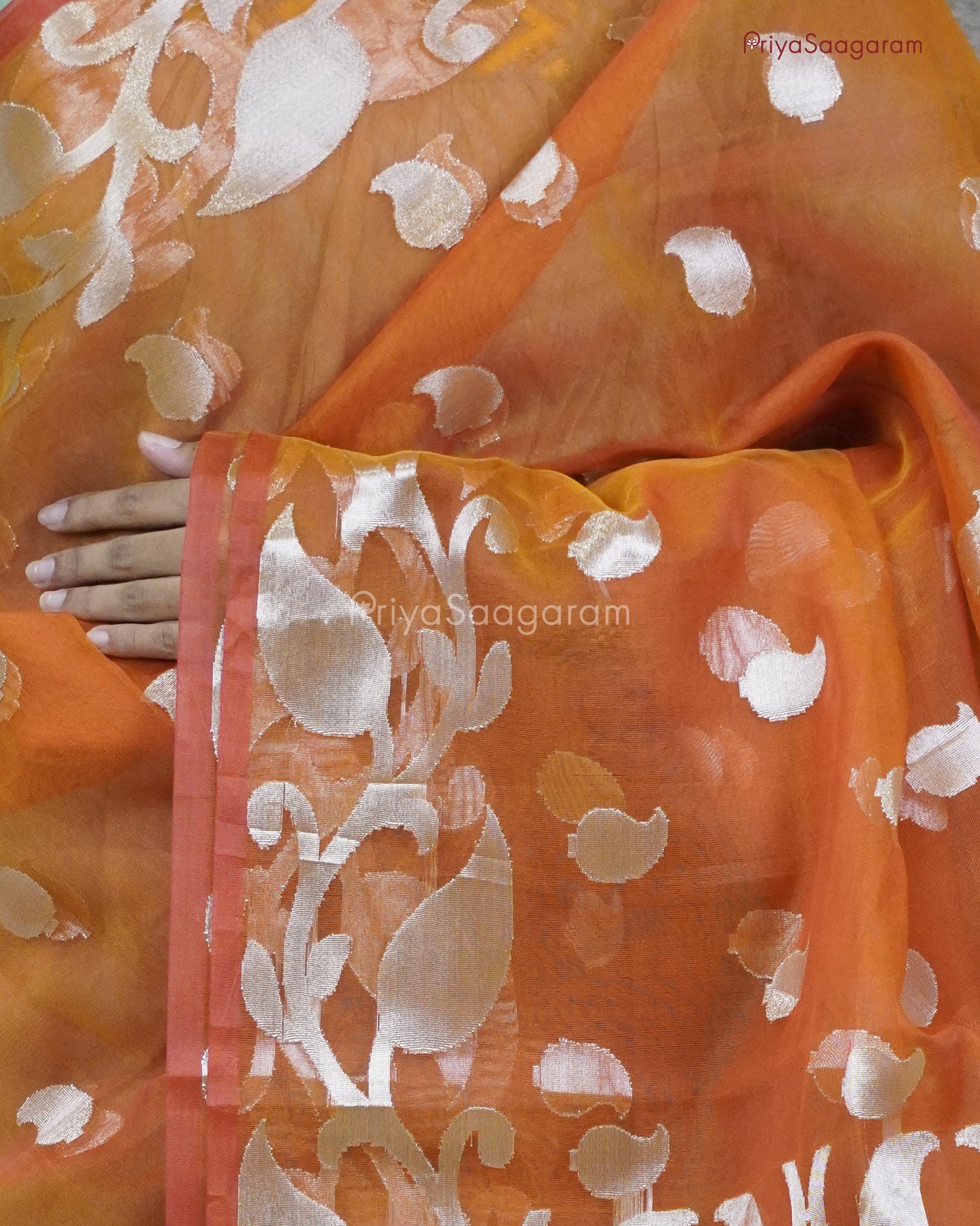 Bronze Zari Organza - PC3455