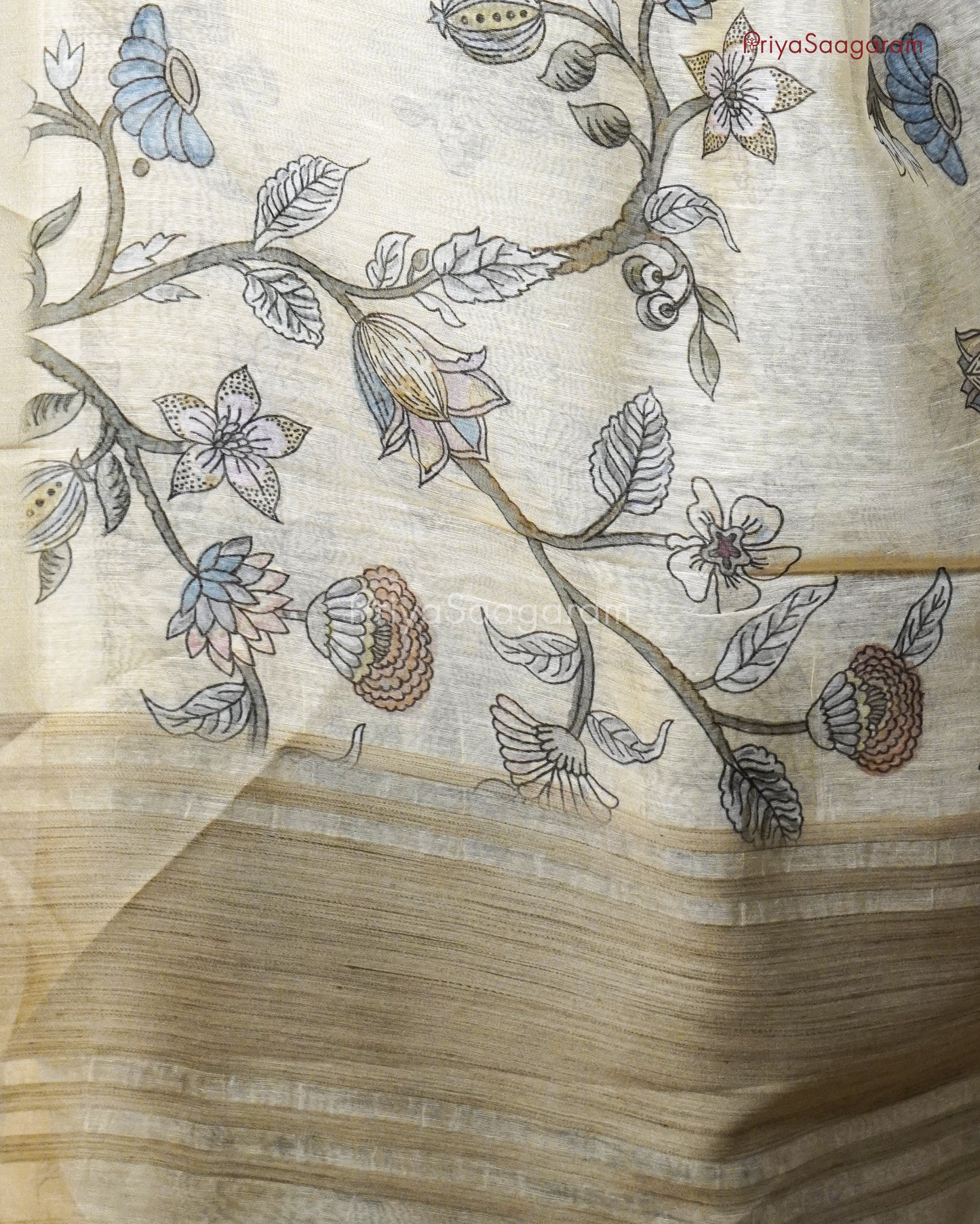 Cream White Pure Linen - PB1777