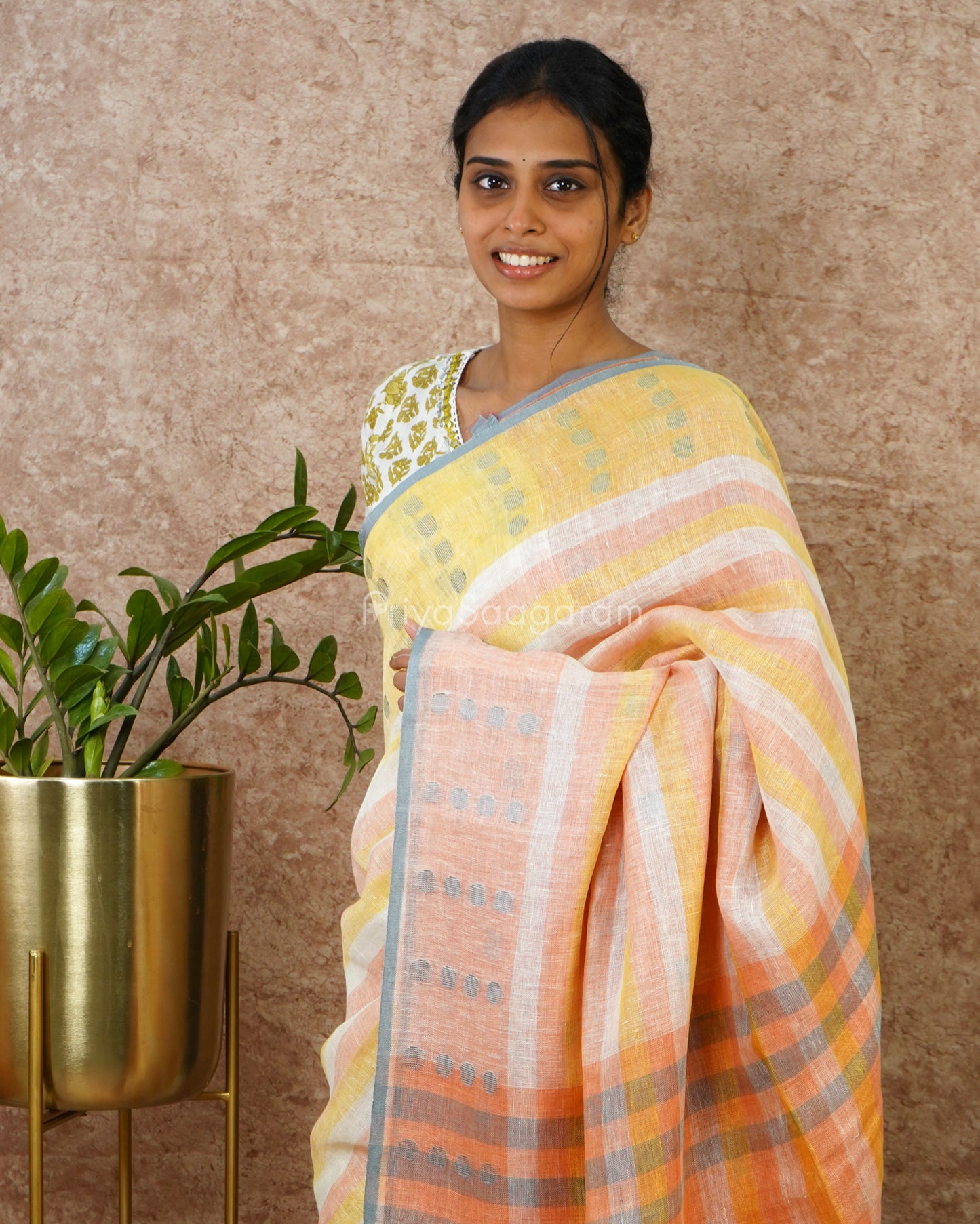 Multi-colour Striped Linen - PD756