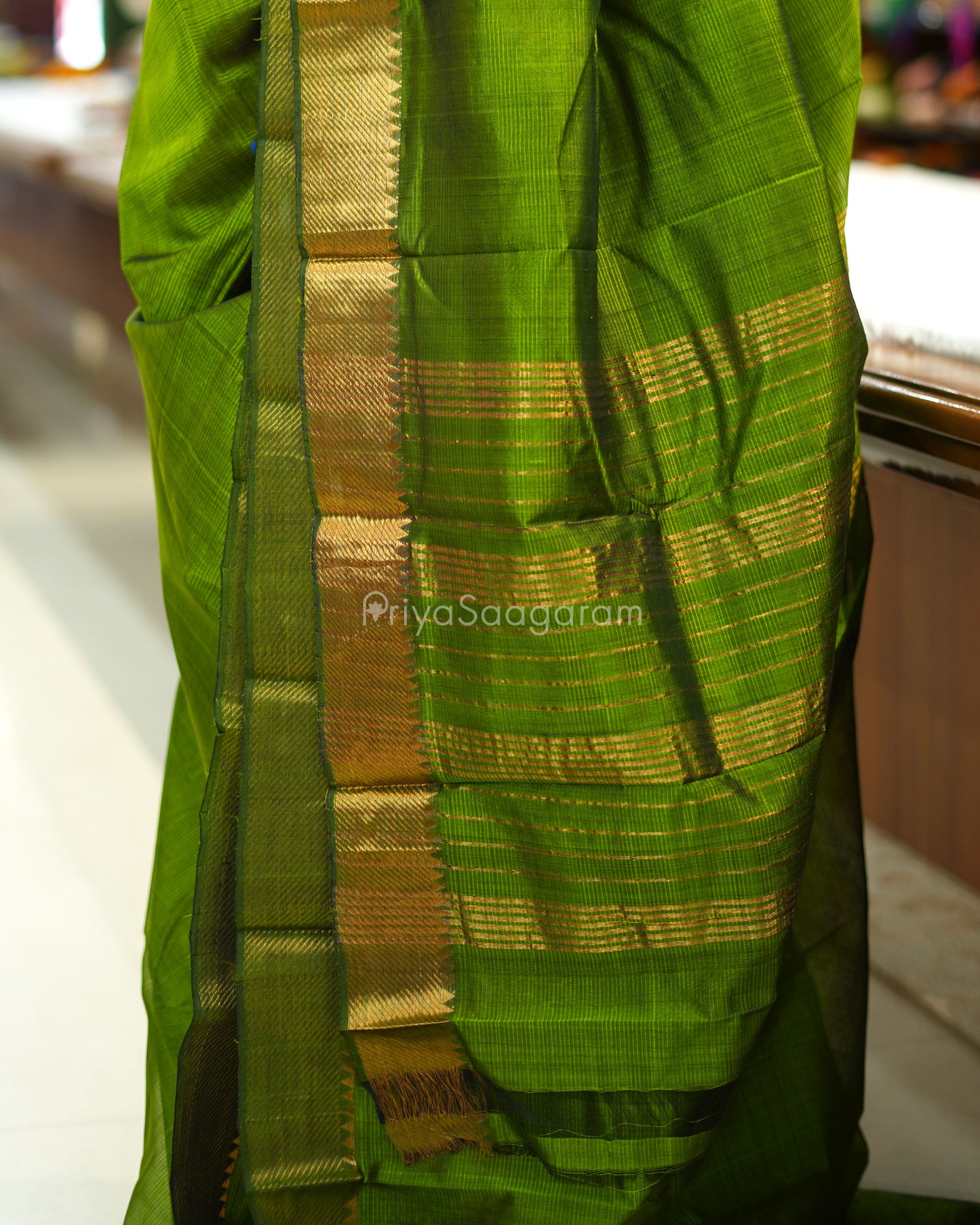 Green Solid Mangalagiri Silk Cotton - N4994